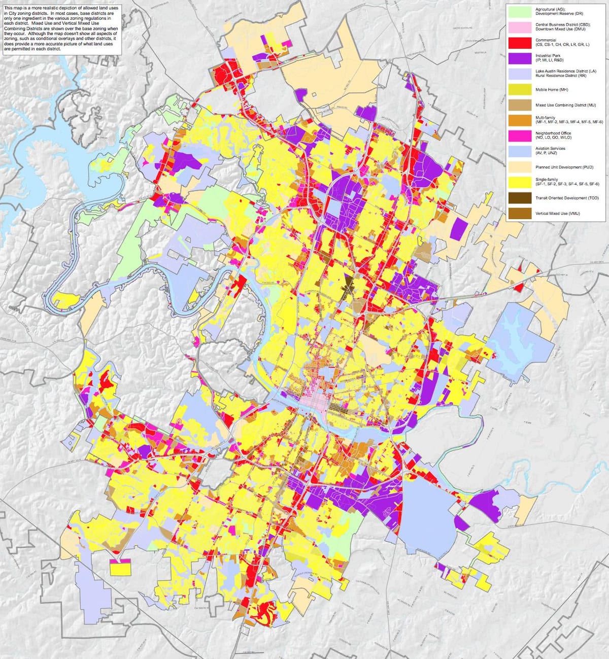 city of Austin reguleringsplan kart