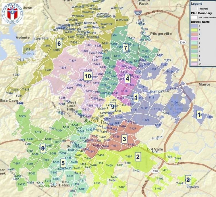 Austin Tx reguleringsplan kart